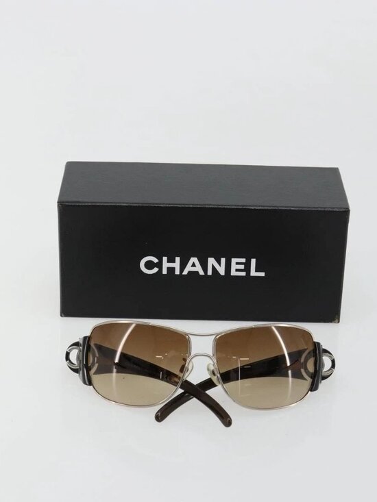 CHANEL Sunglasses plastic Brown CC Auth BA13437M main image 4
